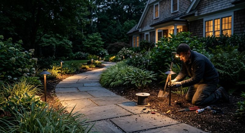 Garden Lighting Installation in Overland Park, KS