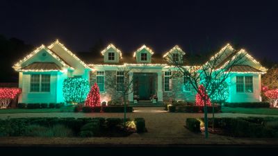 Holiday Lights Hanging in Olathe, KS